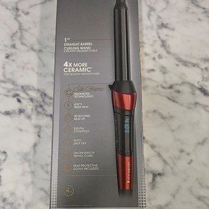 Remington Pro 1" Straight Barrel Curling Wand 4x More Ceramic - Open Box